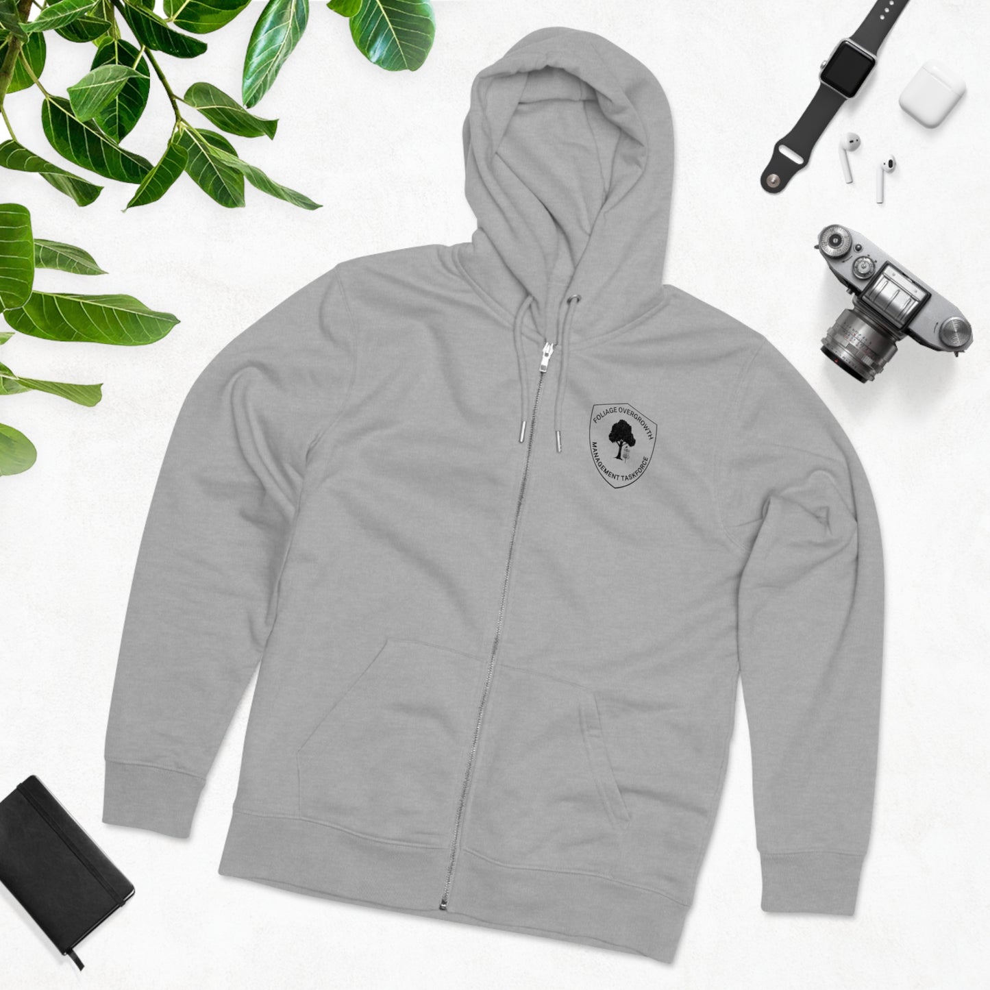 Disc Golf Zip Hoodie - "Foliage Management"