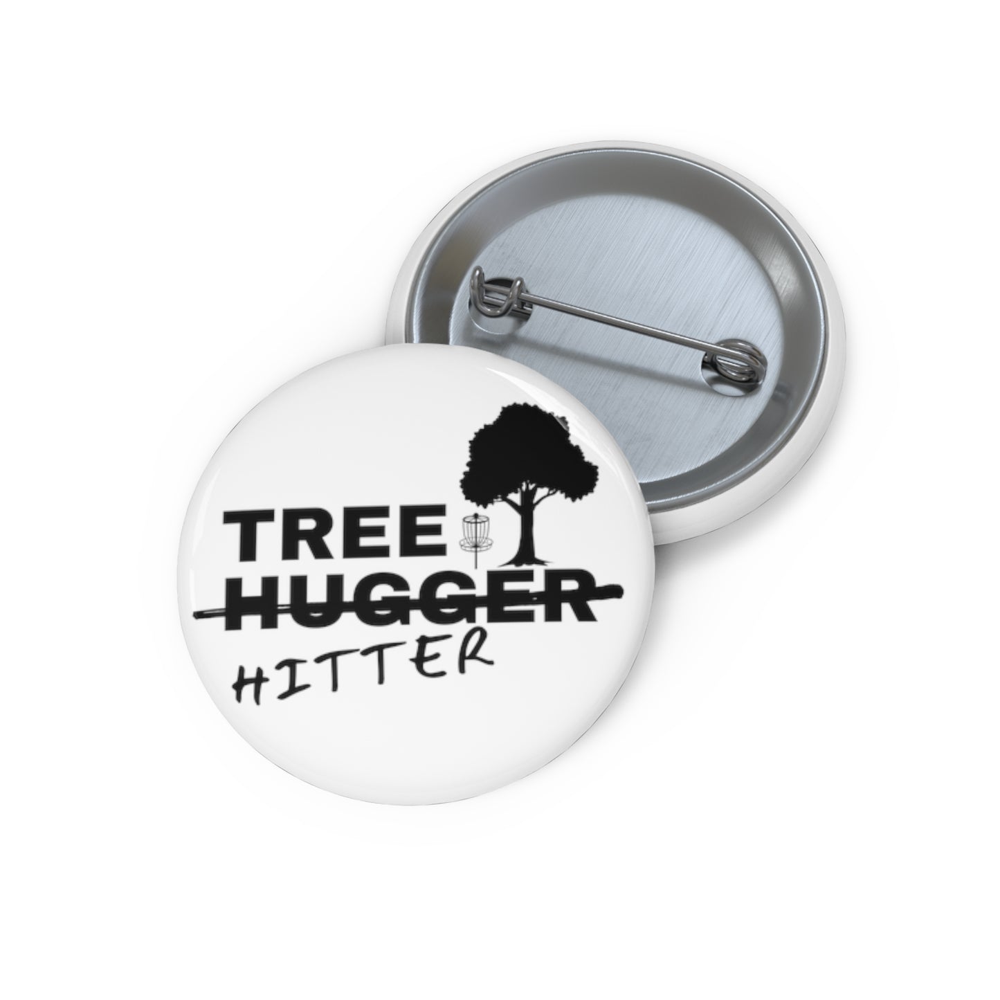 Disc Golf Pin Button - "Tree Hugger"