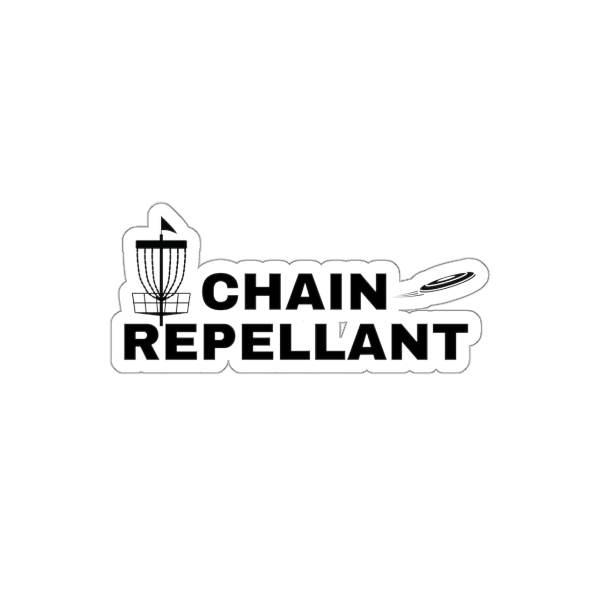 Disc Golf Sticker - "Chain Repellant"