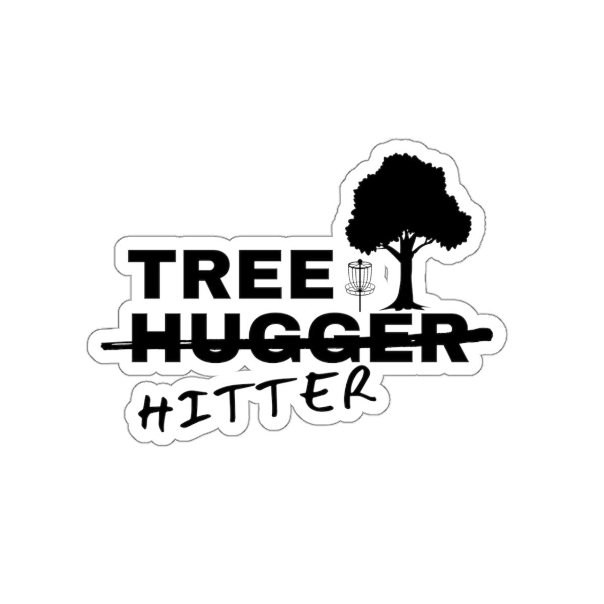 Disc Golf Sticker - "Tree Hugger"