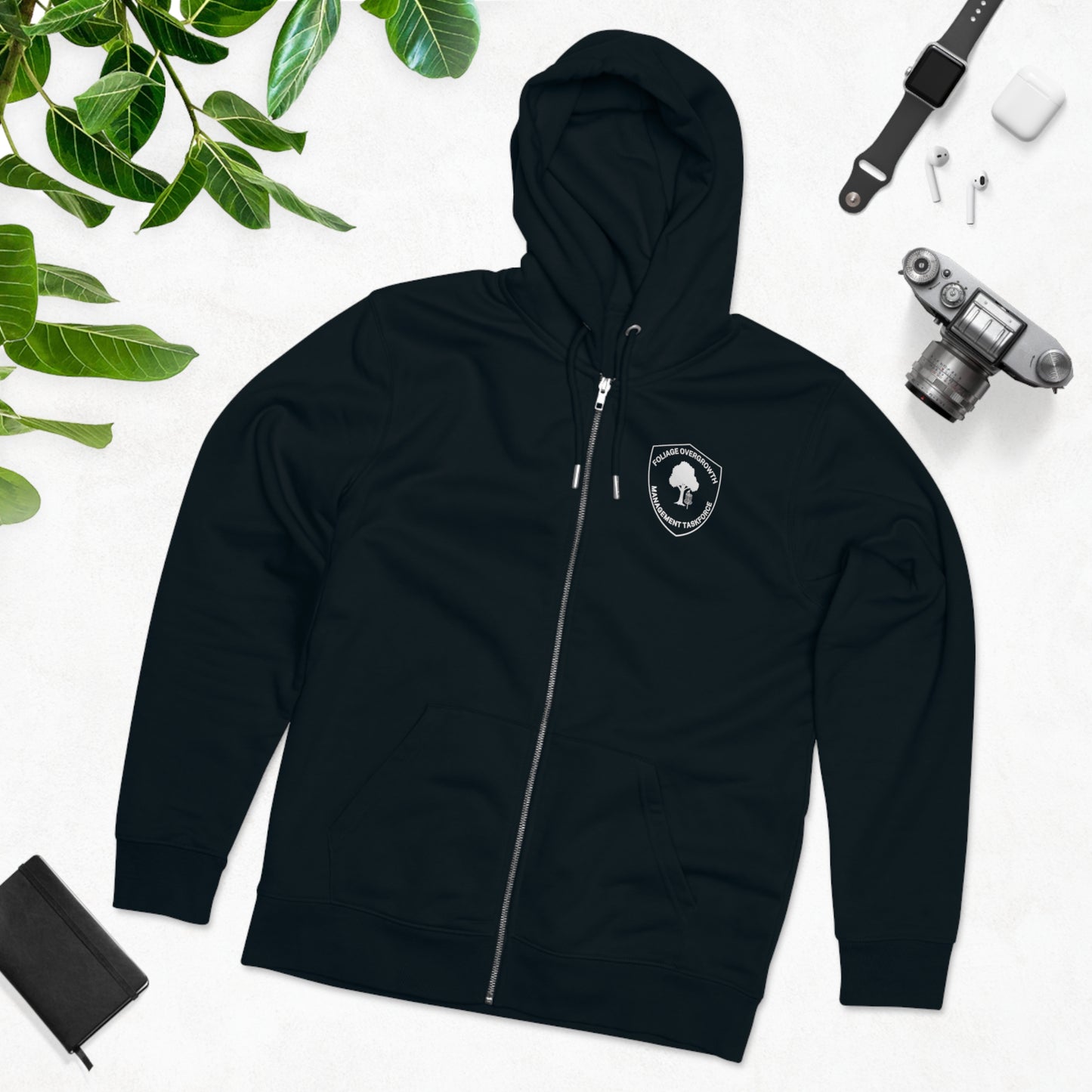 Disc Golf Zip Hoodie - "Foliage Management"